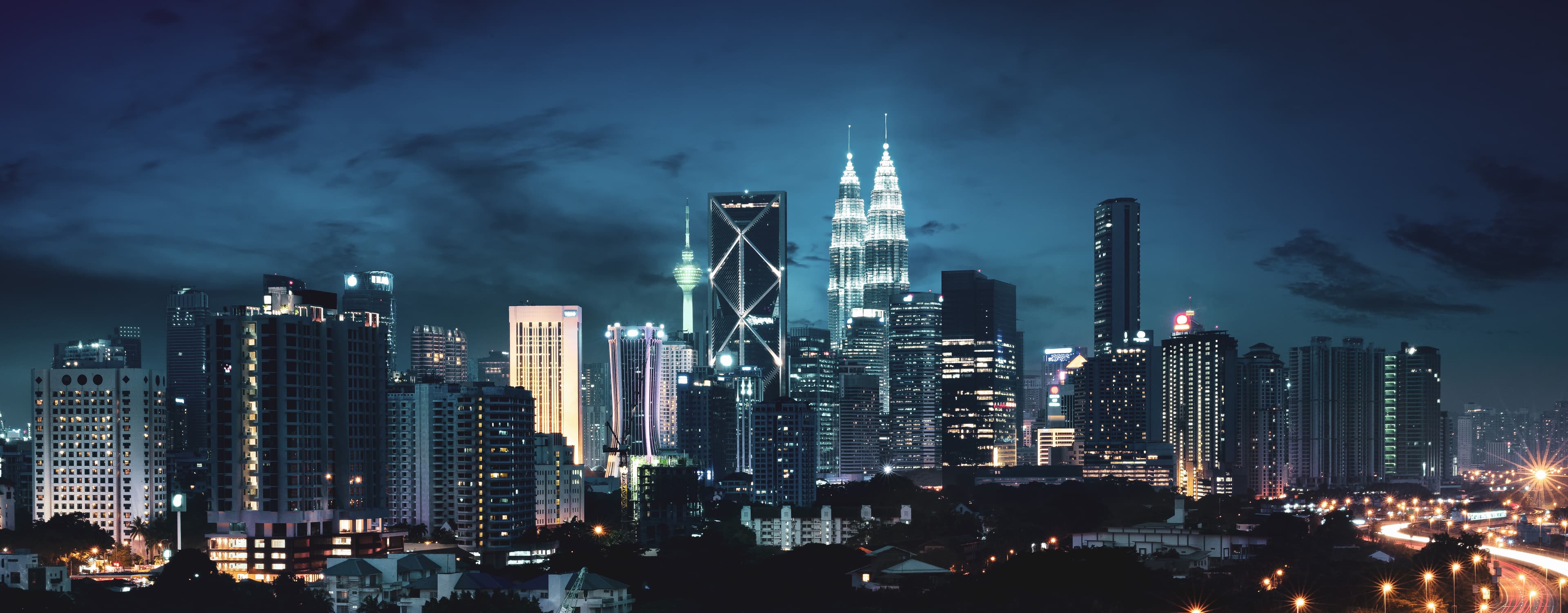 Kuala Lumpur night skyline